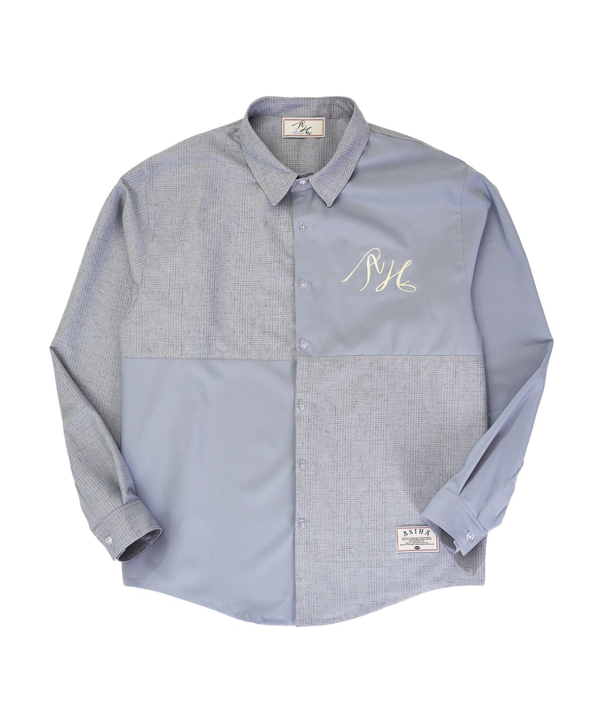 아시하(ASIHA) AH24 01SHGY ASIHA CHECKERBOARD SHIRTS 아시하 체커보드 셔츠 GRAY
