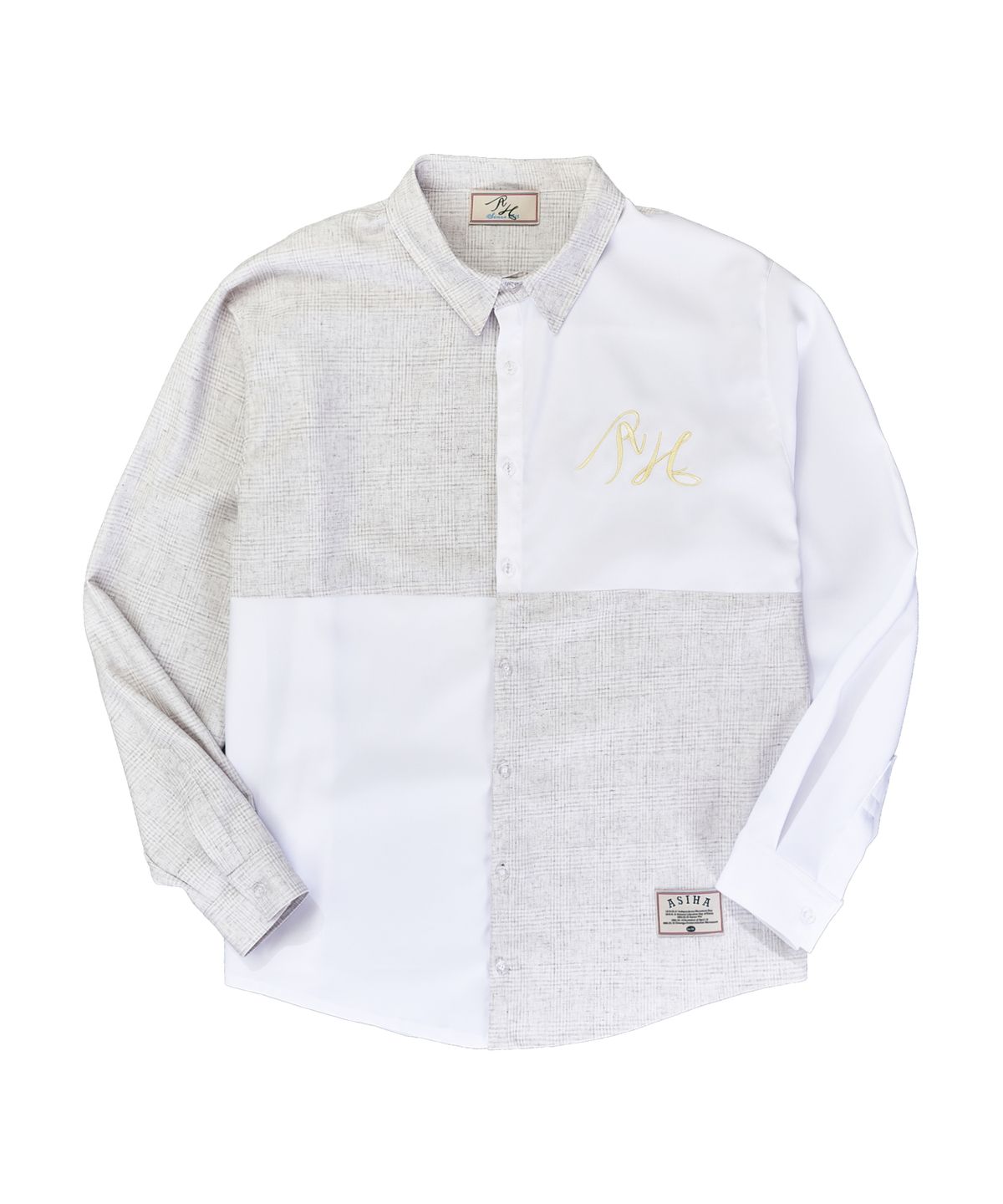 아시하(ASIHA) AH24 01SHWH ASIHA CHECKERBOARD SHIRTS 아시하 체커보드 셔츠 GRAY