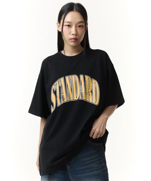 스탠다드 크랙로고 반팔 티셔츠 (블랙)