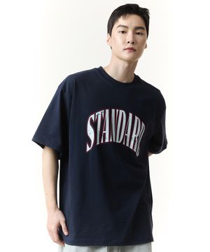 스탠다드 크랙로고 반팔 티셔츠 (네이비)