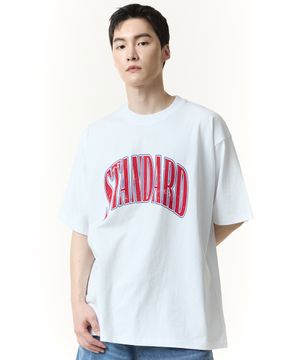 스탠다드 크랙로고 반팔 티셔츠 (화이트)