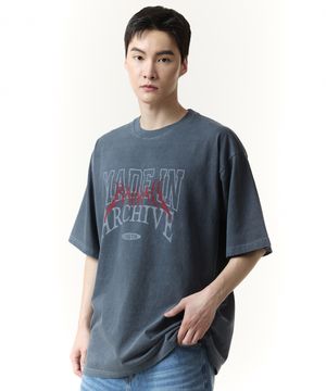 RAW 아카이브 피그먼트 반팔 티셔츠 (다크 네이비)
