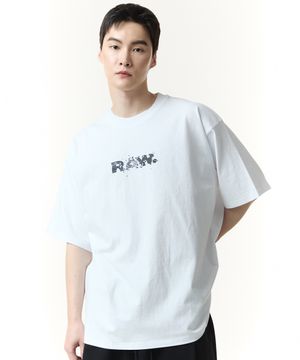 RAW  건로고 반팔 티셔츠 (화이트)
