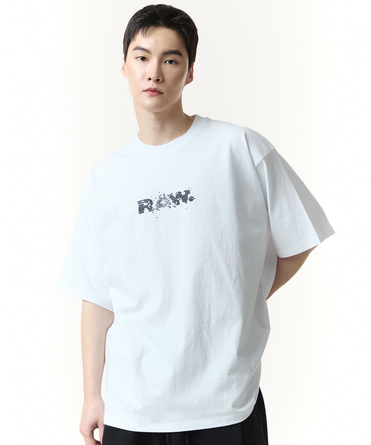 로우랩(RAW LAB) RAW  건로고 반팔 티셔츠 (화이트)