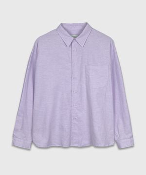 옥스포드 베이직 오버 셔츠_라이트퍼플