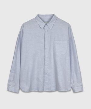 옥스포드 베이직 오버 셔츠_그레이