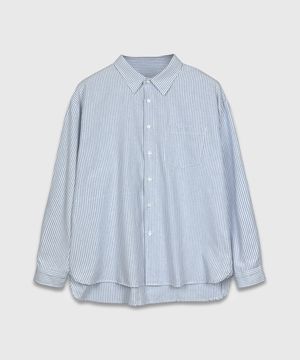 옥스포드 스트라이프 오버 셔츠_소라