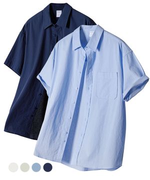 시티보이 빅 오버핏 빅사이즈 쿨 라이크 린넨 반팔 셔츠 4 COLOR