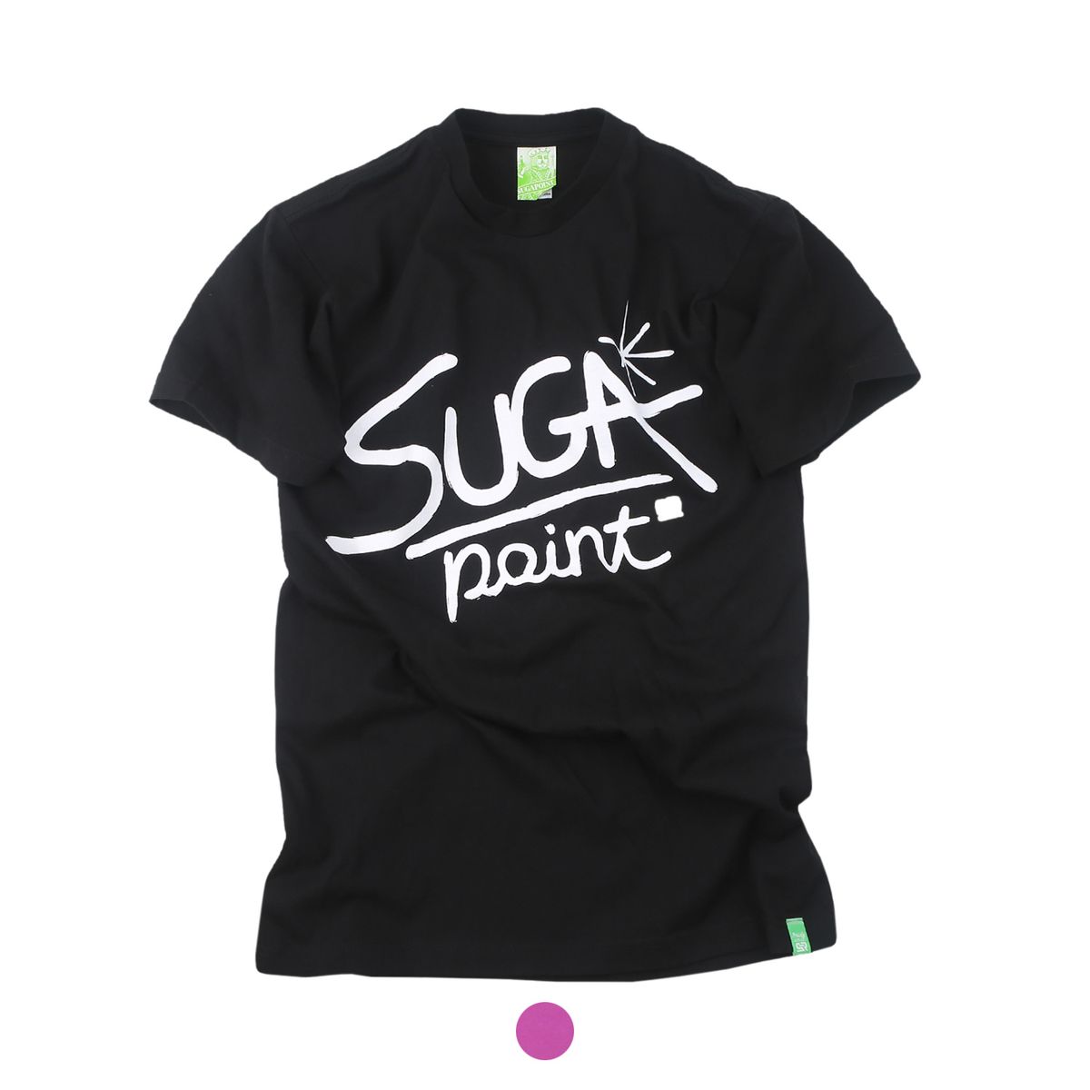 슈가포인트(SUGAPOINT) 여성 그래픽 순면 반팔 티셔츠. Signature S3