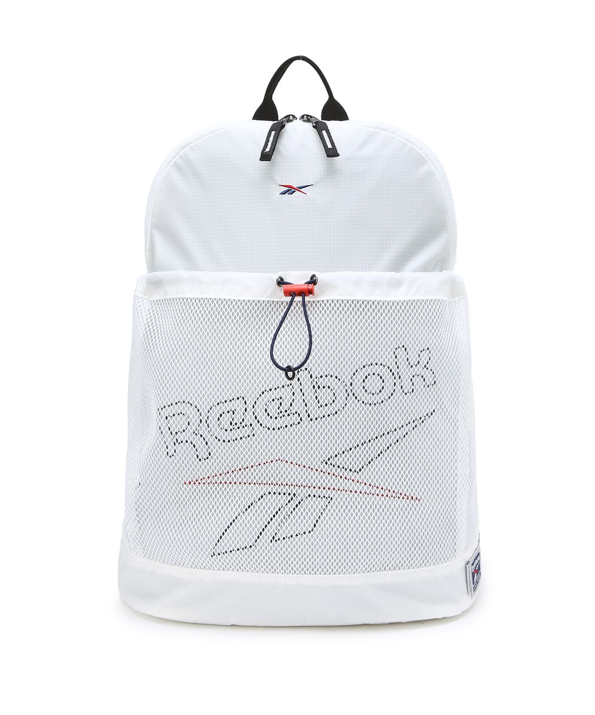 리복(REEBOK) 메쉬 포켓 스트링 백팩 - 화이트