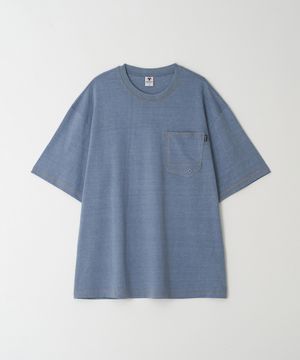 [빅사이즈]오버핏 컬러 스티치 티셔츠 블루