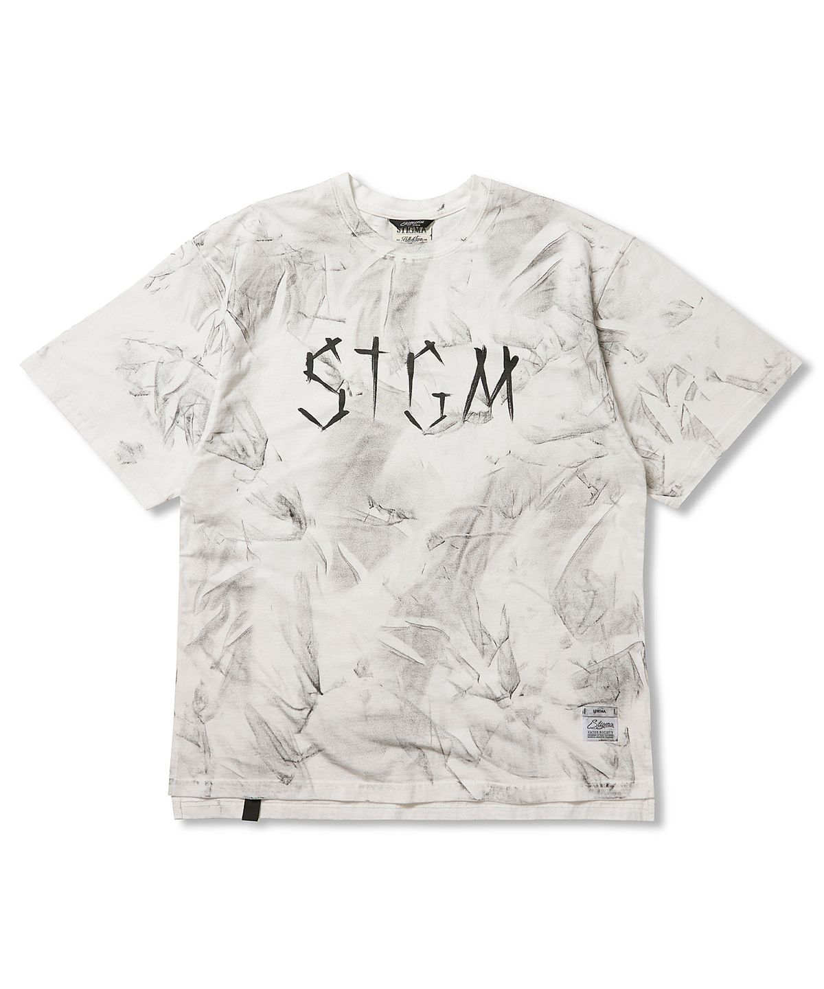 스티그마(STIGMA) STGM Paint Dirty Washed Oversized Short Sleeves T-Shirts White