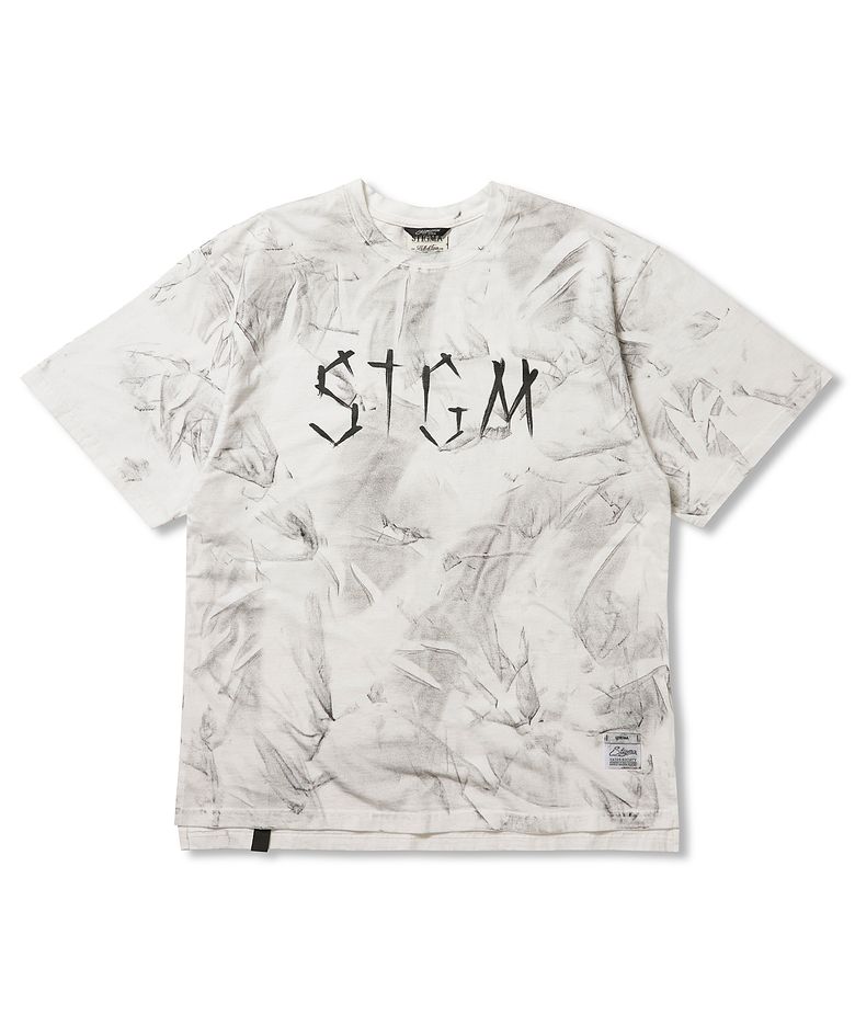 STGM Paint Dirty Washed Oversized Short Sleeves T-Shirts White
