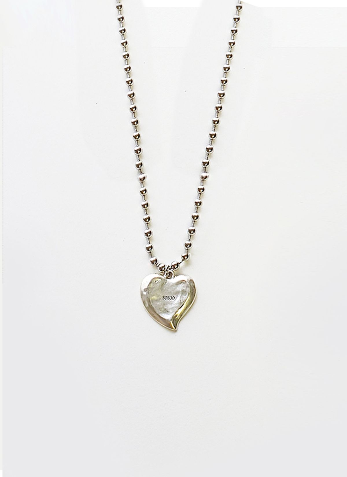 소수(SOSOO) Heart Ball Chain Necklace 소수 하트 볼 체인 목걸이