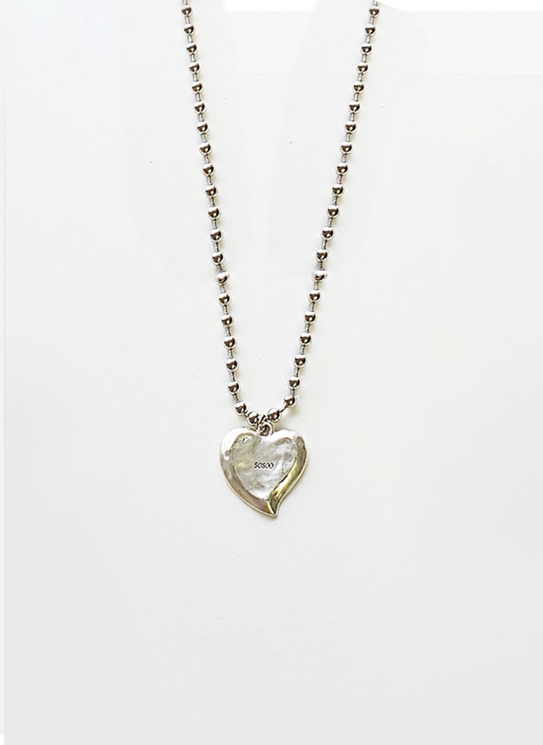 Heart Ball Chain Necklace 소수 하트 볼 체인 목걸이