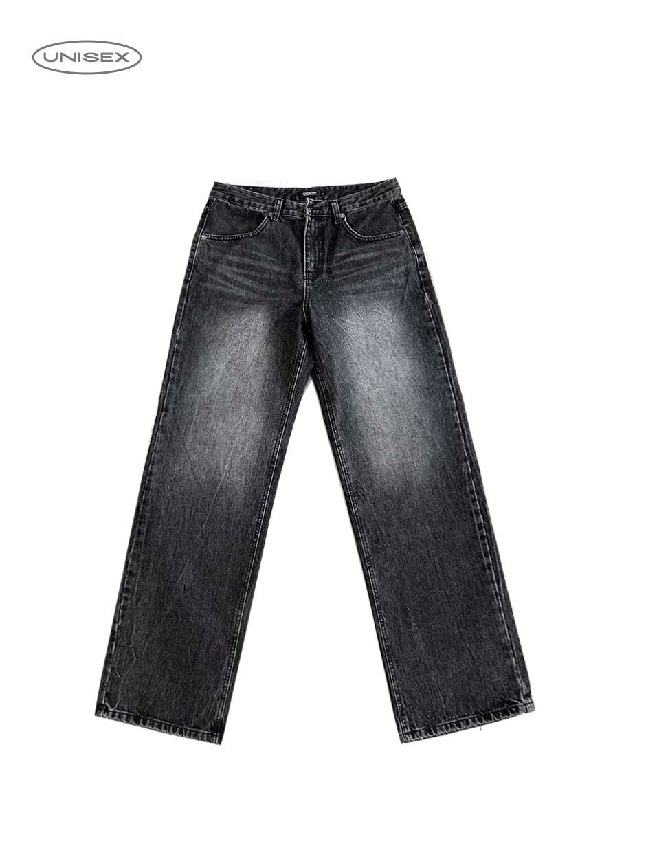 ODOR★韓国★人気★男女兼用★Nas raw wide denim in black MUSINSA | ODOR Nas raw wide denim in black