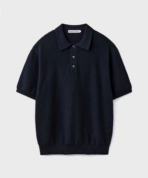 HARD TWIST HOLIDAY POLO KNIT [NAVY]