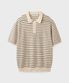 HARD TWIST HOLIDAY POLO KNIT [IVORY STRIPE]