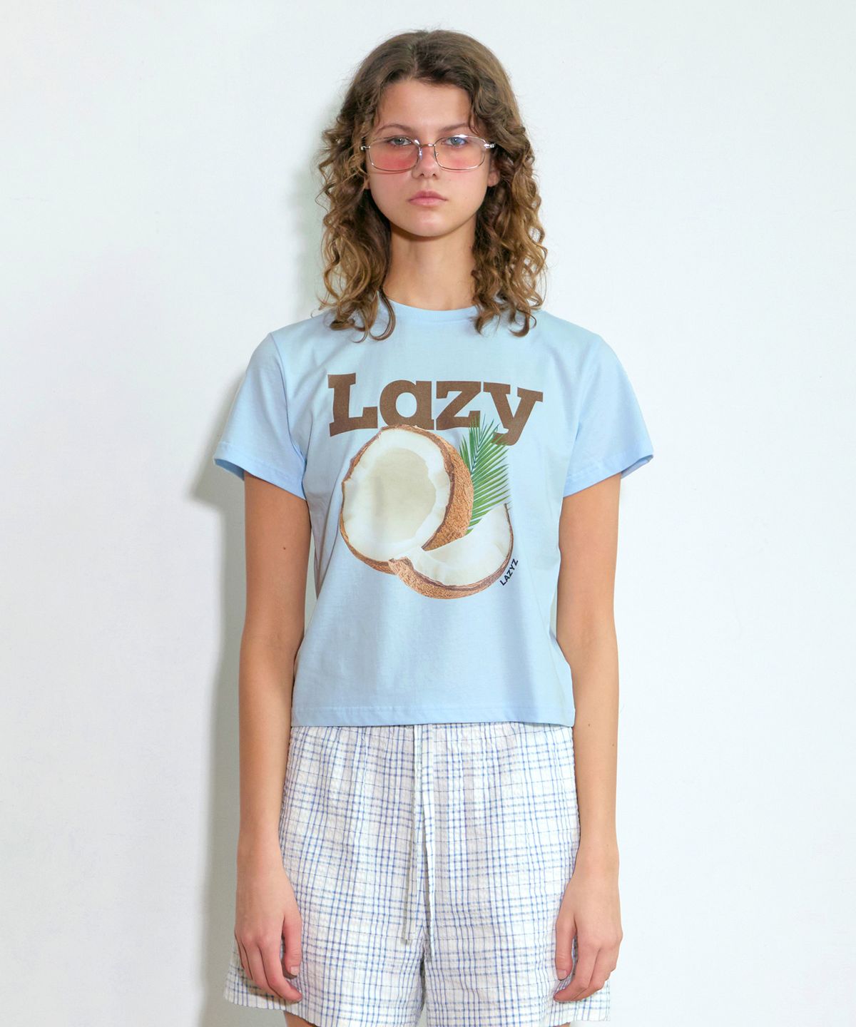 레이지지(LAZYZ) Lazy Coconut Crop T-shirt (2color)