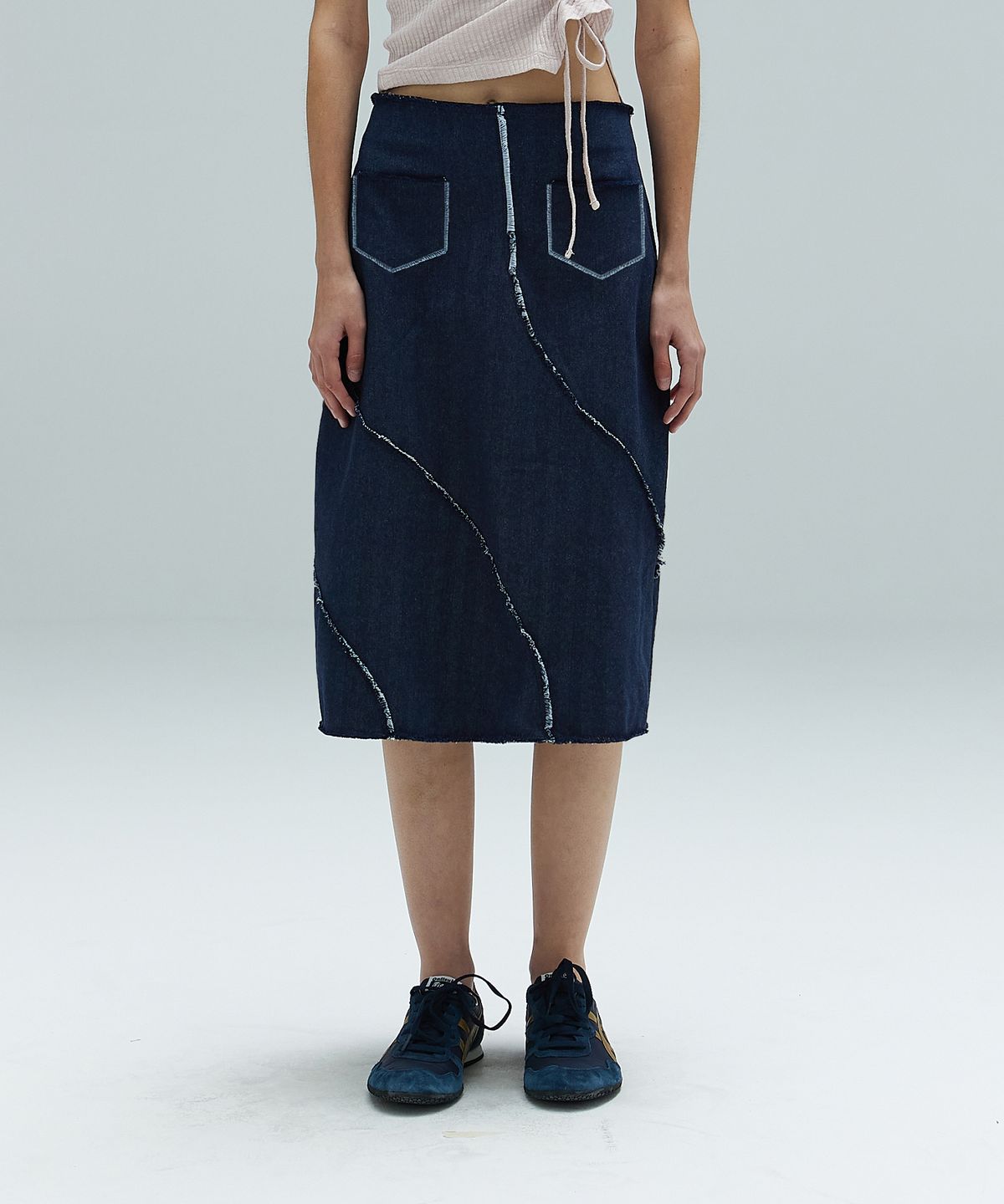디어스토커(DEARSTALKER) CELINA DENIM LONG SKIRT - BLUE