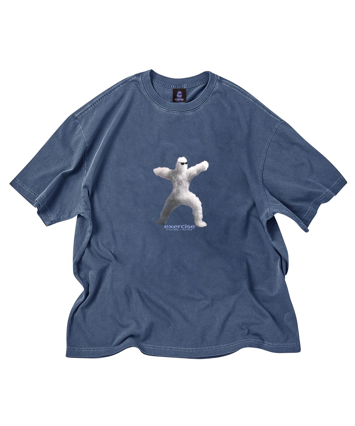엑서사이즈(EXERCISE) Athletic Cloud T-SHIRT_BLUE (Pigment)