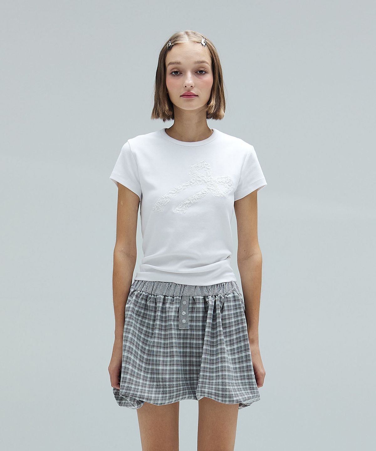 디어스토커(DEARSTALKER) MIA LACE APPLIQUE T - WHITE