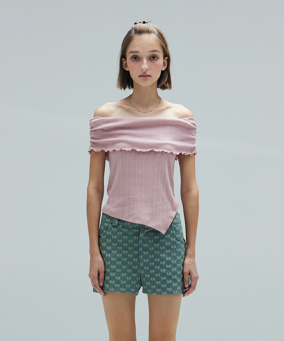 디어스토커(DEARSTALKER) LIDIA OFF SHOULDER T - PINK