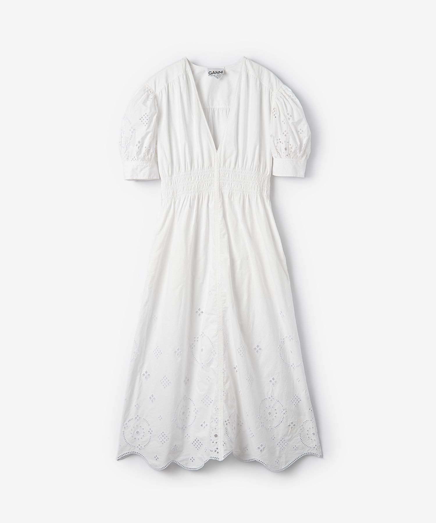 ★Ganni★ Embroidered Anglaise Balloon One Piece White MUSINSA | GANNI Embroidered Anglaise Balloon One Piece