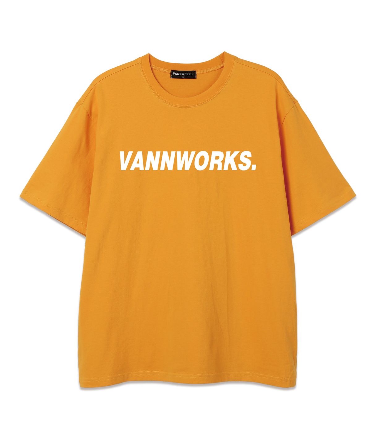 밴웍스(VANNWORKS) 베이직 로고 VER.2 오버핏 반팔 티셔츠 (VS0105) 옐로우/화이트
