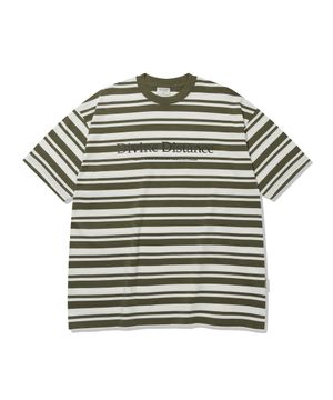 더블 스트라이프 티셔츠 [카키]