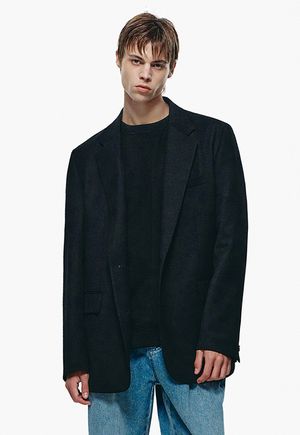 박시핏 트윌 블레이저 블랙 ZG2JK292BK