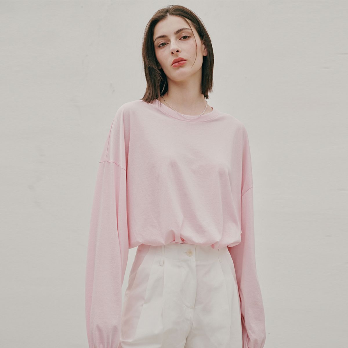 오디에르(ODER) 모달 벌룬 슬릿 티셔츠-5colors