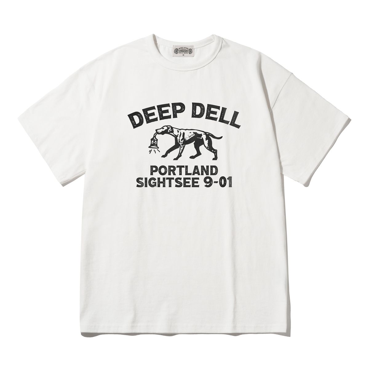 빈웨드(VINWUED) Deep Dell Dog 아이보리 세미오버핏 티셔츠
