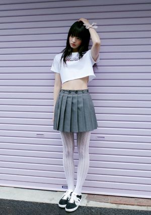 WRAP MINI PLEATS SKIRT_GREY