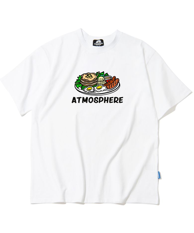 Brunch Atmosphere 그래픽 티셔츠 - 화이트