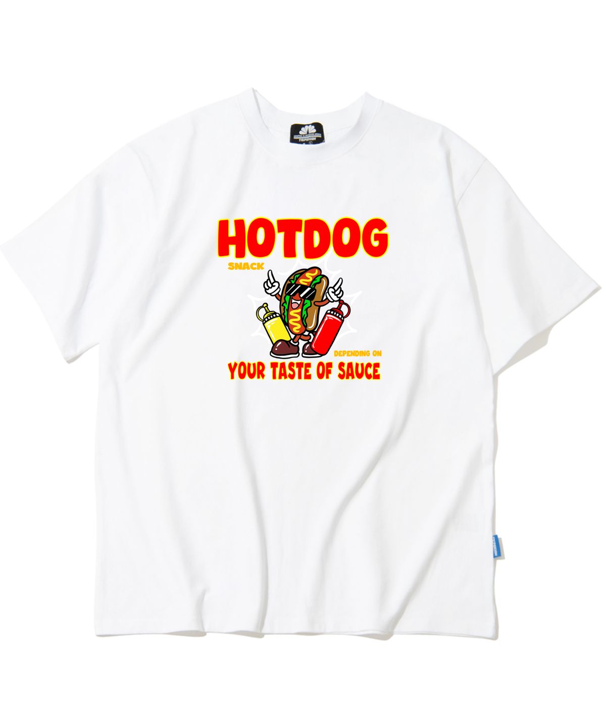 트립션(TRIPSHION) Hotdog Chill 그래픽 티셔츠 - 화이트