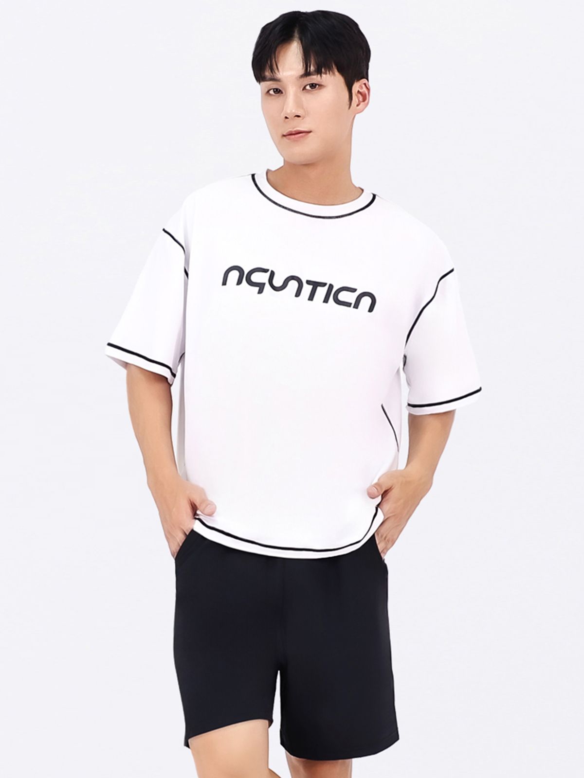 아쿠아티카(AQUATICA) 남성 래쉬가드 AQAMTS23002 상의+PZ 반바지세트