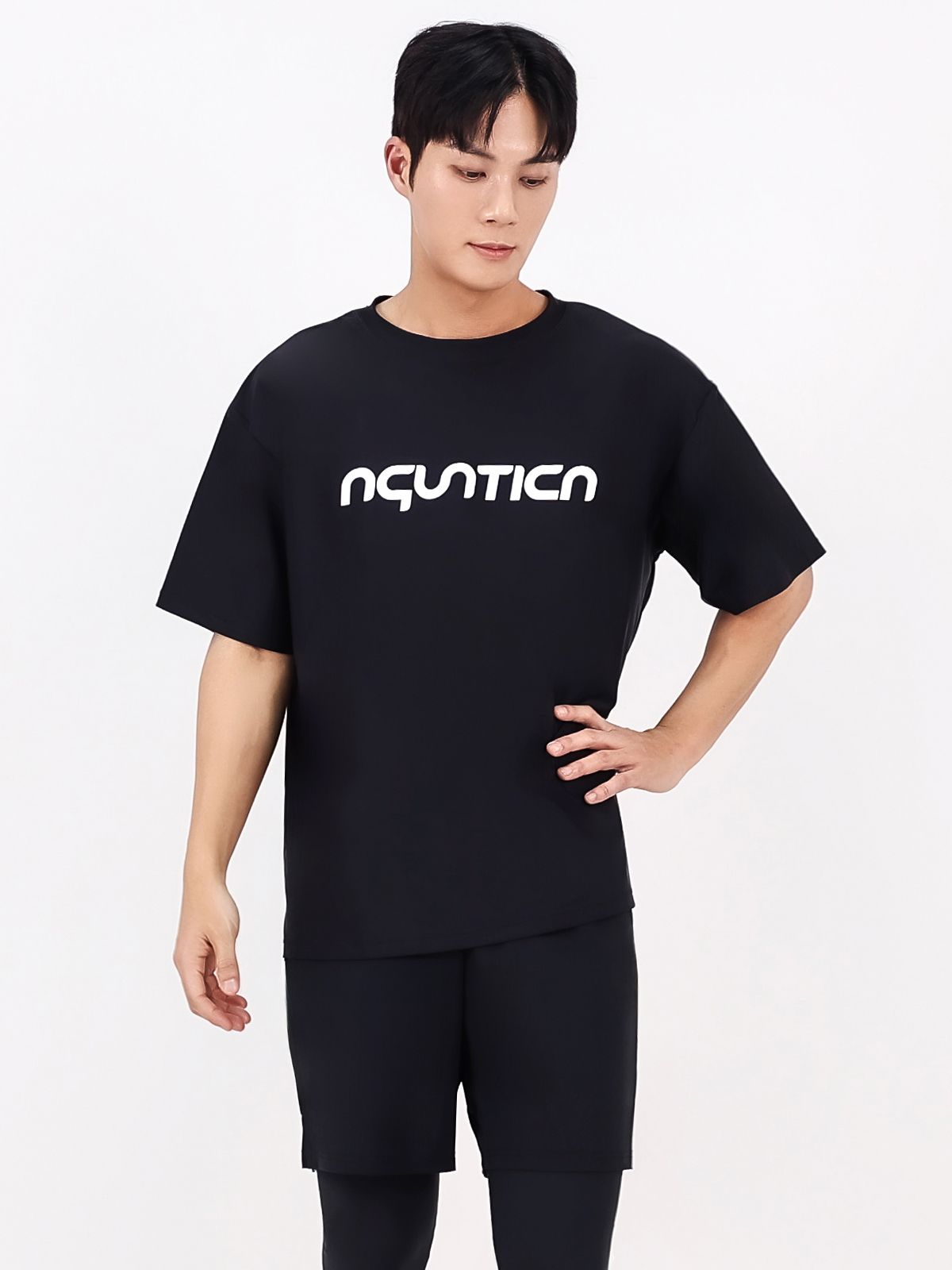 아쿠아티카(AQUATICA) 남성 래쉬가드 AQAMTS23003 상의+PL 레깅스반바지세트