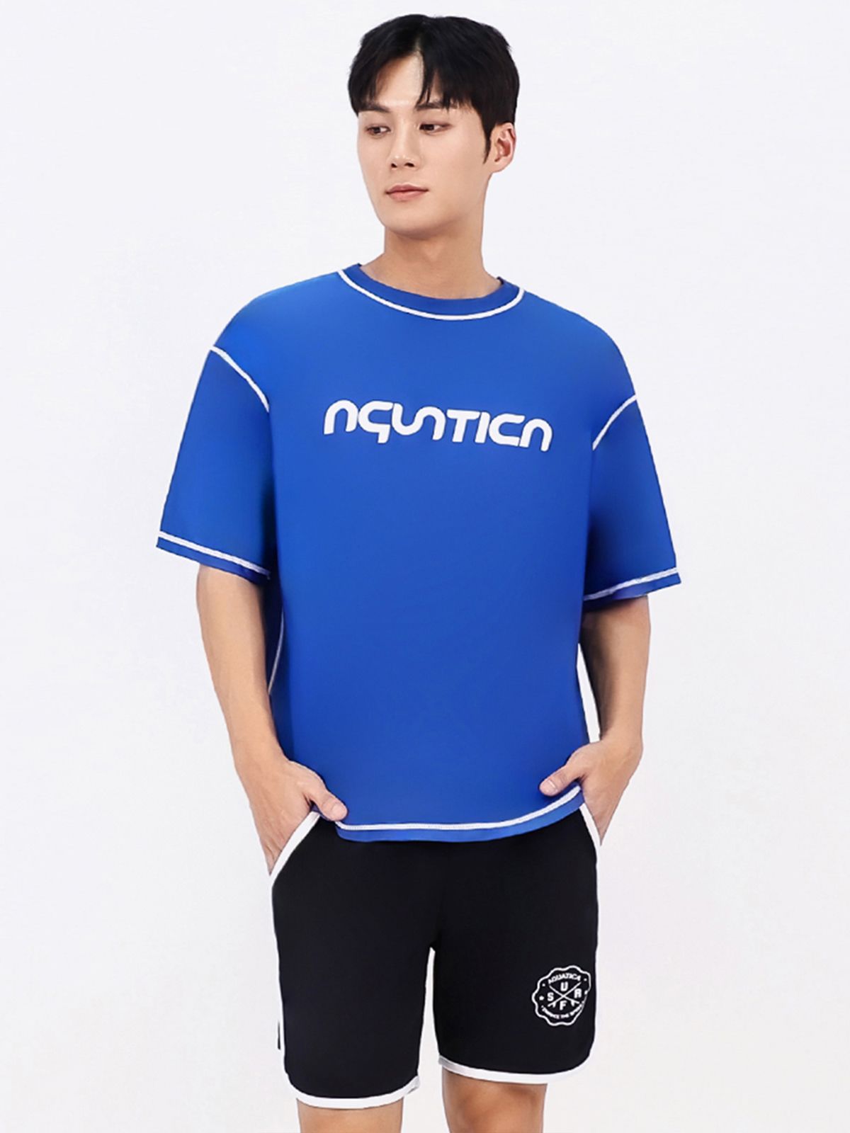 아쿠아티카(AQUATICA) 남성 래쉬가드 AQAMTS23006 상의+트렁크반바지세트