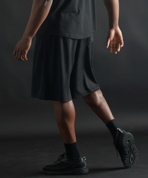 메가 오버핏 트레이닝 와이드 버뮤다 쇼츠 [블랙]