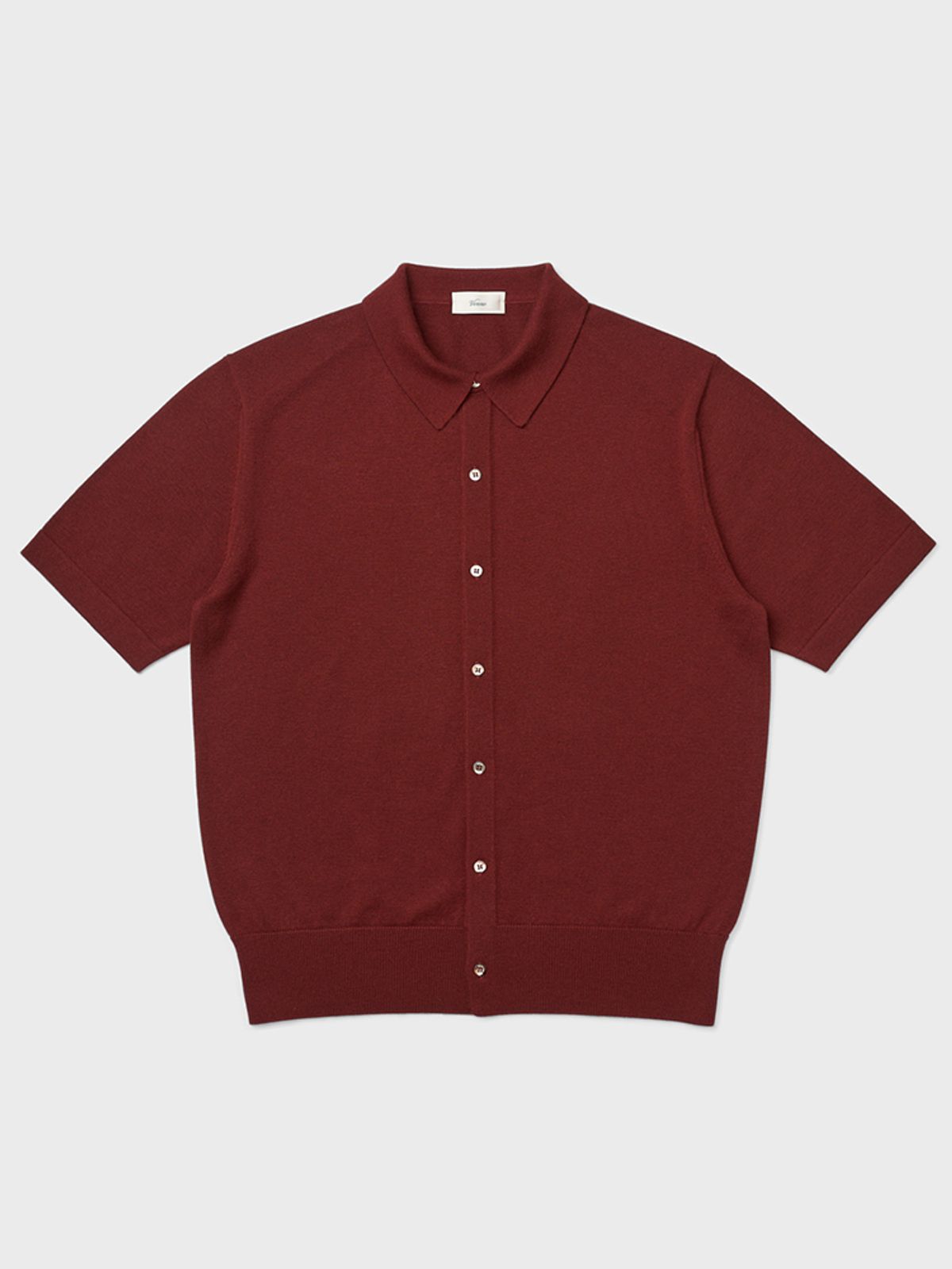 베르노(VERNO) 24SS Essential collar cardigan Burgundy