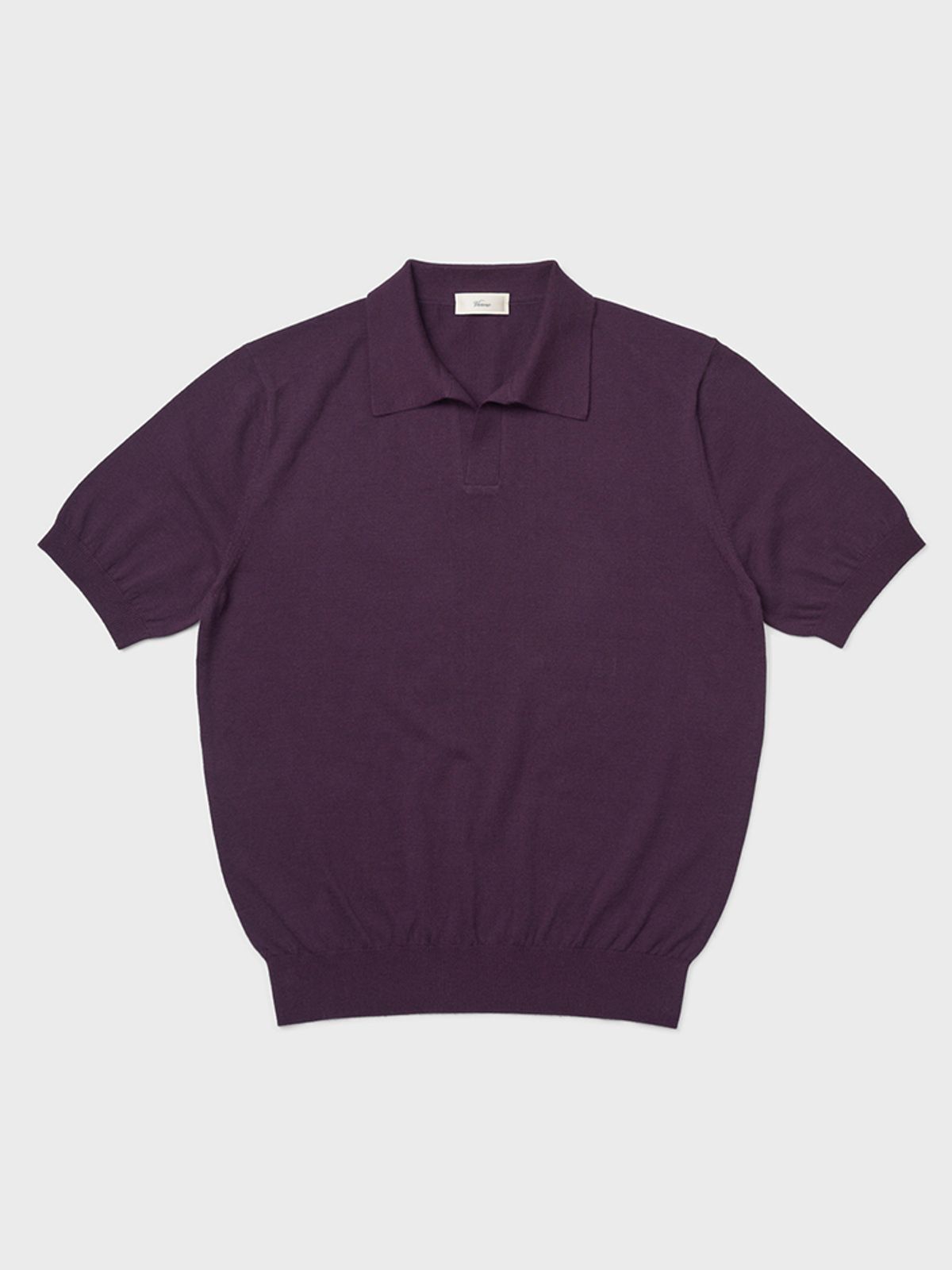베르노(VERNO) 24SS Essential open collar knit Violet