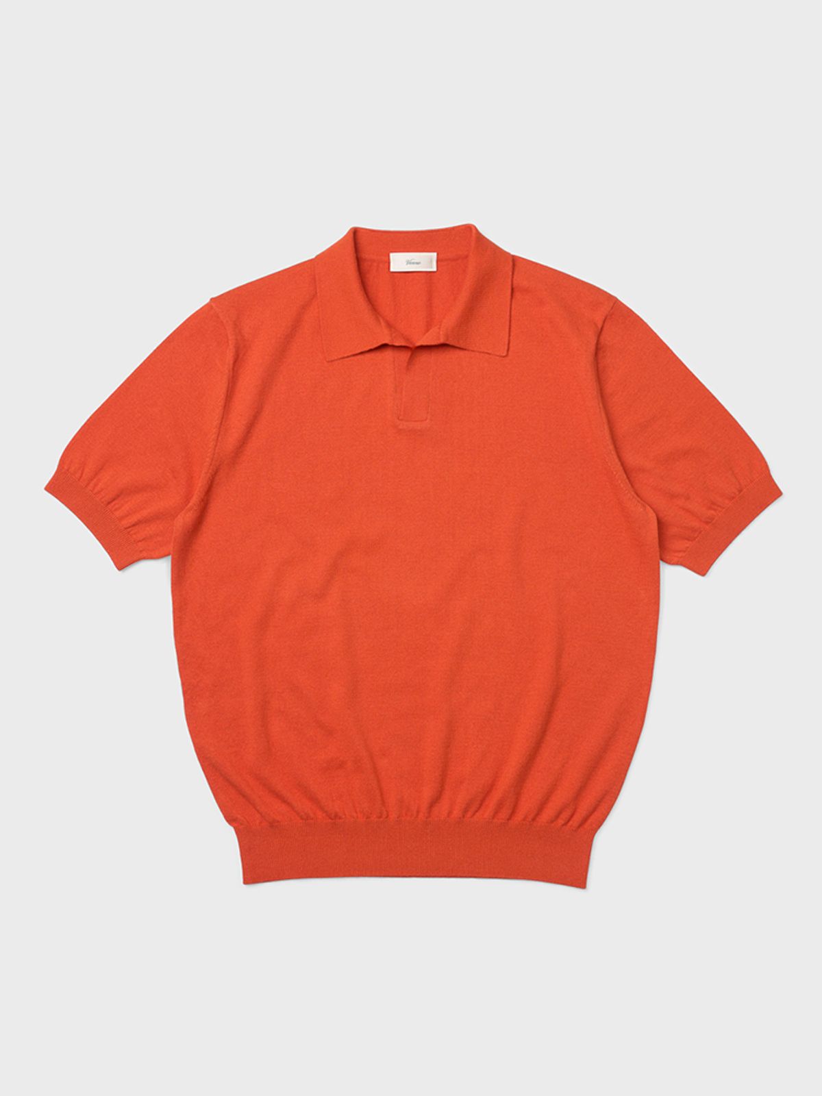 베르노(VERNO) 24SS Essential open collar knit Orange