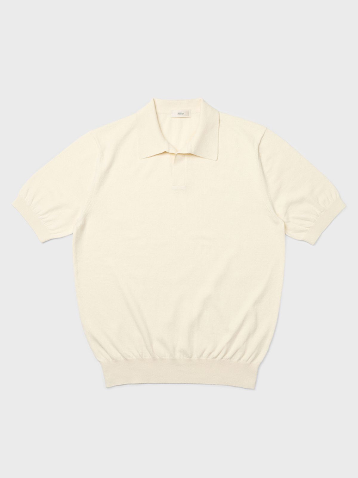 베르노(VERNO) 24SS Essential open collar knit Ivory