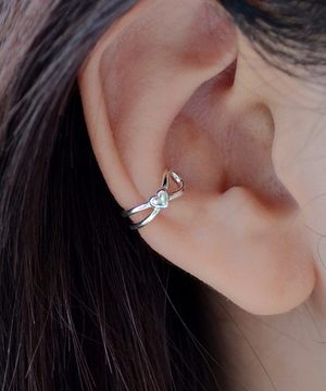 925실버 하트 링 이어커프 귀걸이  볼라레/ Volare