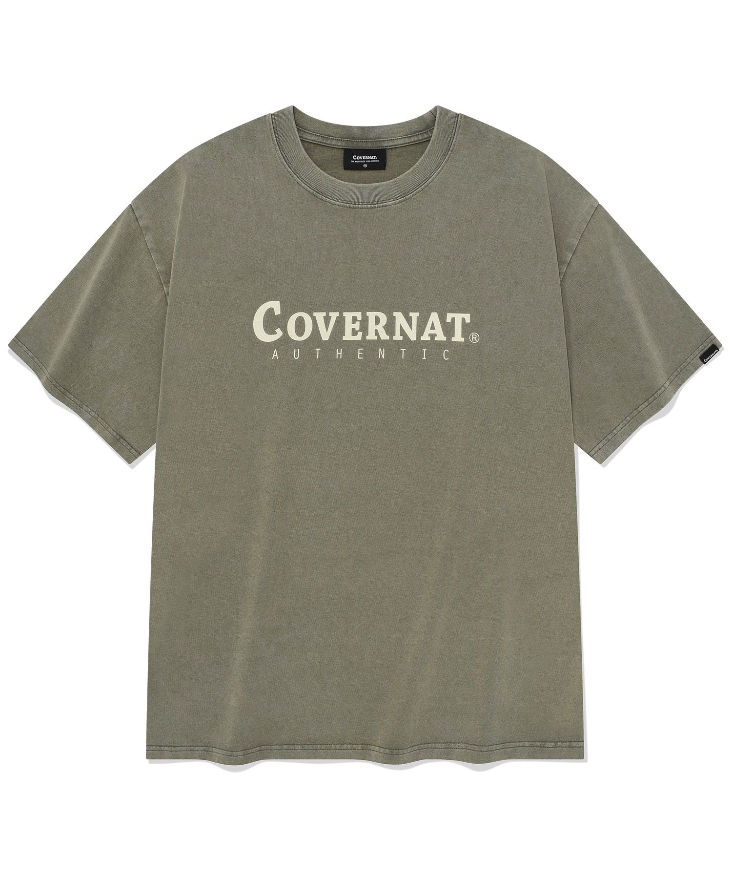 Tシャツ・カットソー COVERNAT Pigment Center Logo T-Shirt Khaki MUSINSA | COVERNAT Pigment Center Logo T-shirt Khaki