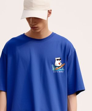 OHPxHARMONIA 하트백곰 세미오버 반팔티P