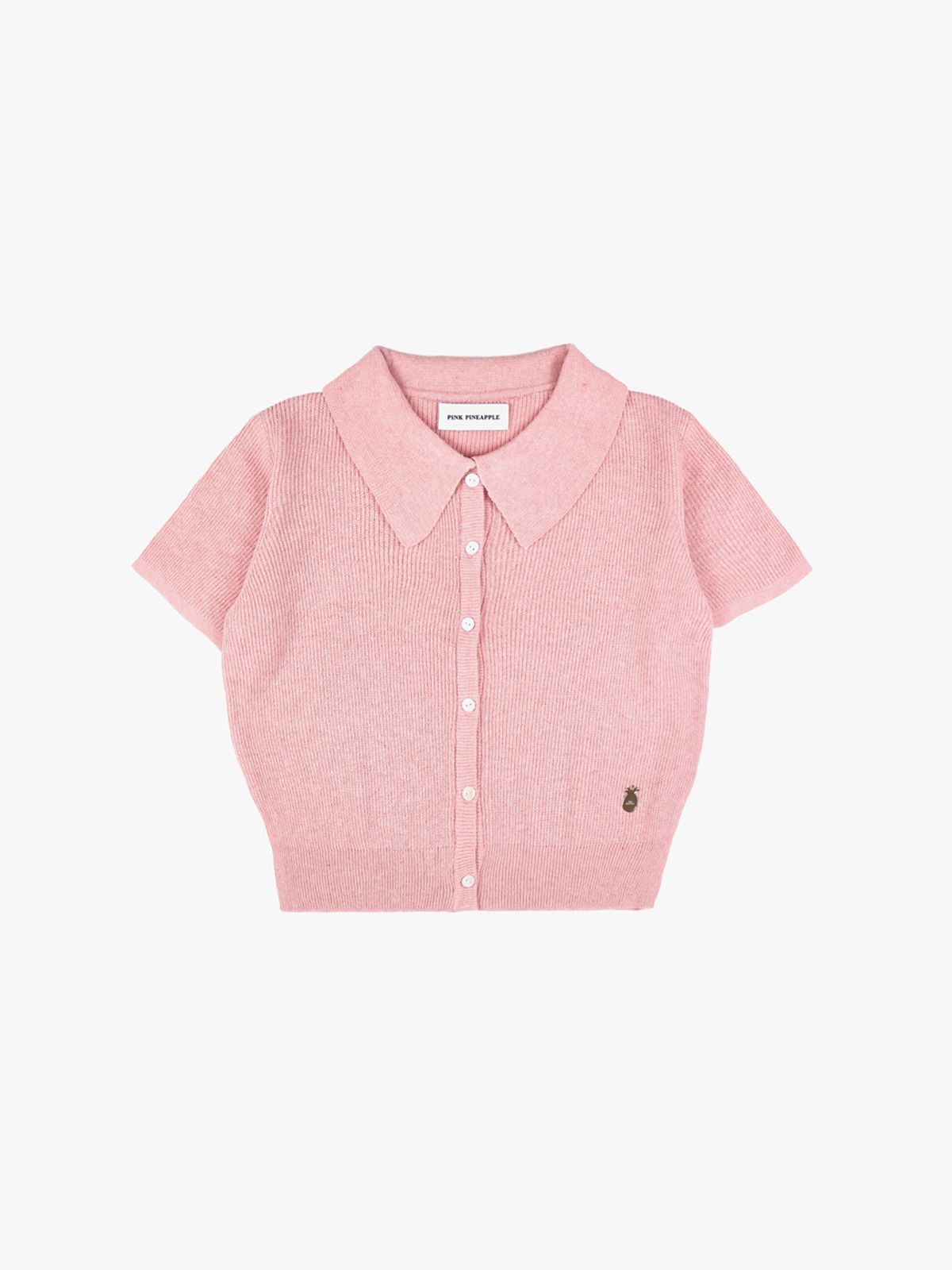 핑크파인애플(PINK PINEAPPLE) TIDY COLLAR KNIT CARDIGAN_PINK
