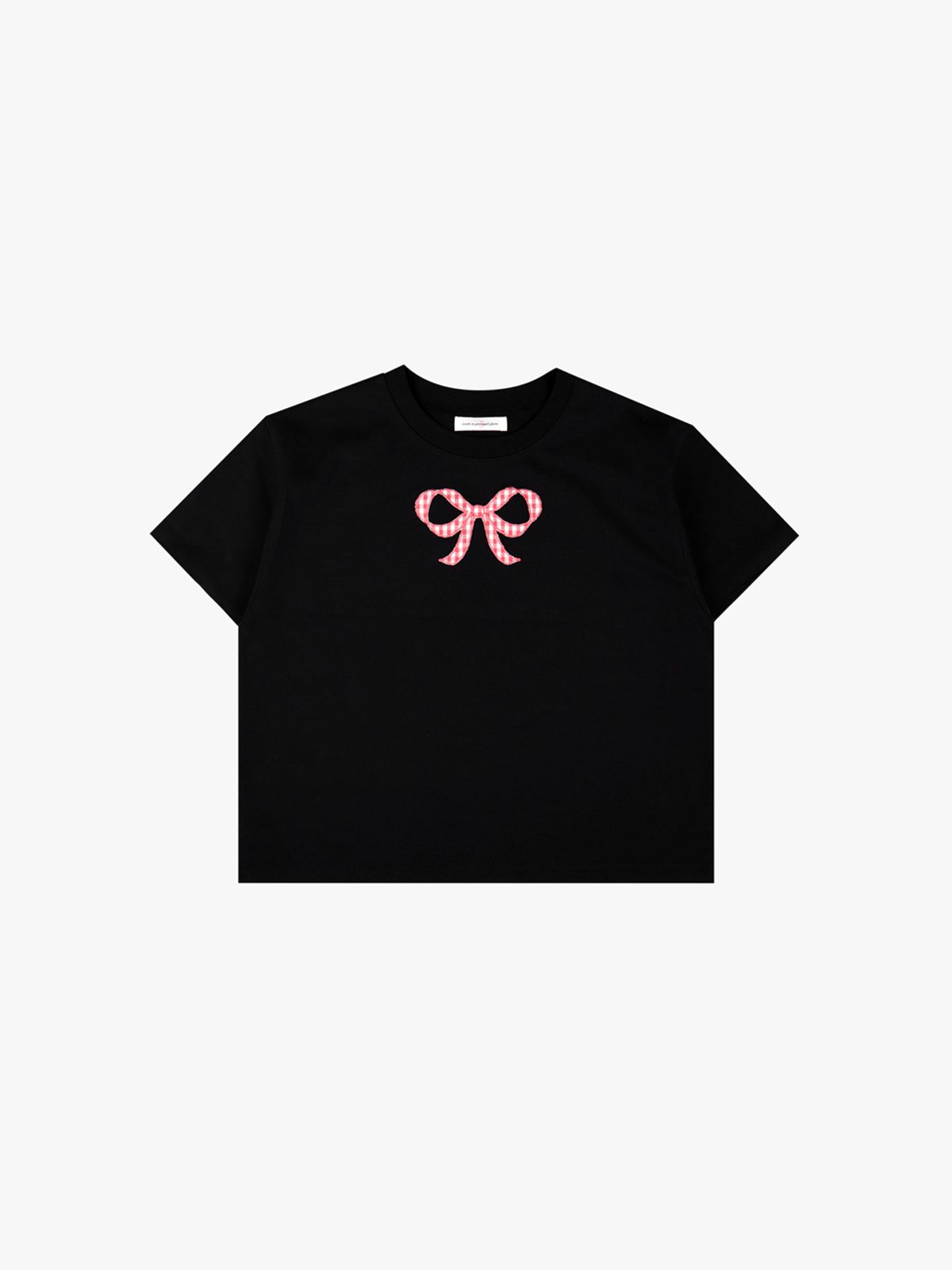 핑크파인애플(PINK PINEAPPLE) RIBBON APPLIQUE TS_BLACK