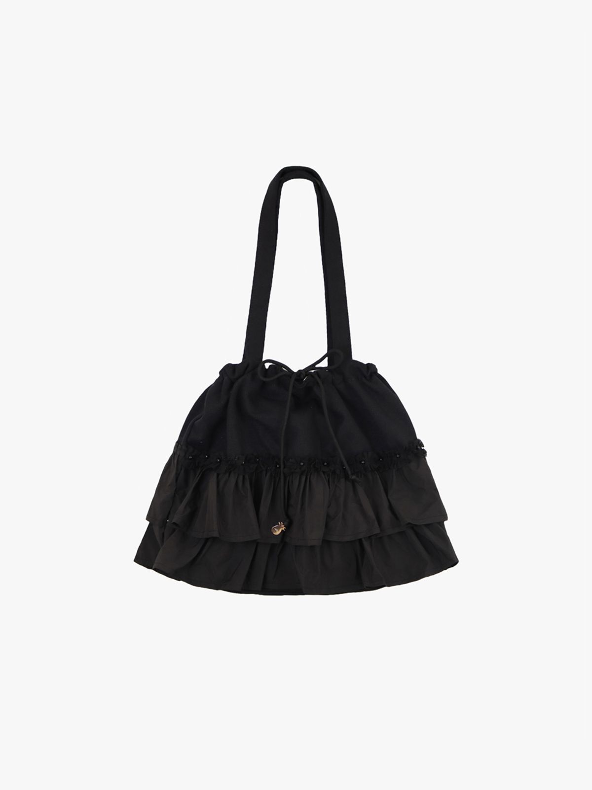 핑크파인애플(PINK PINEAPPLE) TIERED FRILL BAG_BLACK